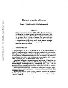 Banach synaptic algebras