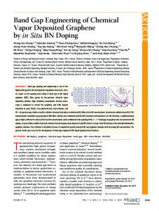 Band Gap Engineering of Chemical Vapor Deposited Graphene by in ...