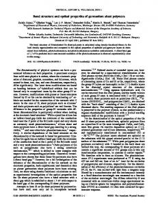 Band structure and optical properties of germanium sheet polymers