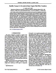 Bandlike Transport in Ferroelectric-Based ... - APS Link Manager