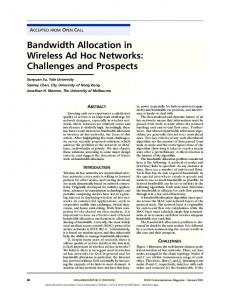 Bandwidth Allocation in Wireless Ad Hoc Networks - CiteSeerX
