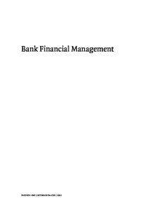 Bank Financial Management - Centre for Financial & Management ...