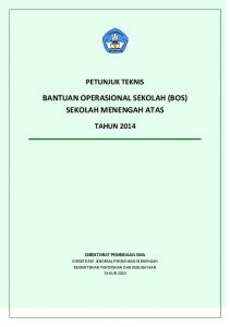 BANTUAN OPERASIONAL SEKOLAH (BOS) SEKOLAH ...