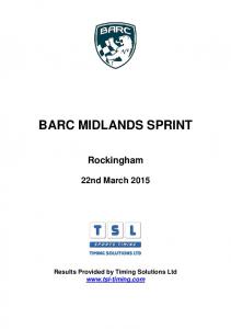 BARC MIDLANDS SPRINT