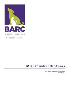 BARC Volunteer Handbook - Houston - City of Houston