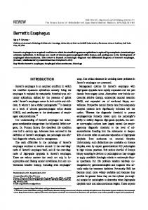 Barrett's Esophagus - KoreaMed Synapse