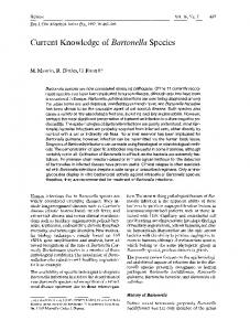 Bartonella - CiteSeerX