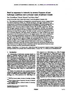 Basal ice sequences in Antarctic ice stream: Exposure of past ...https://www.researchgate.net/...Antarctic.../Basal-ice-sequences-in-Antarctic-ice-stream...