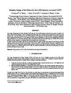 Baseline design of the filters for the LAD detector on board LOFT - arXiv