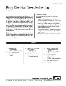 Basic Electrical Troubleshooting