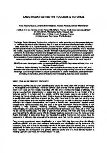 Basic Radar Altimetry Toolbox & Tutorial - Eumetsat