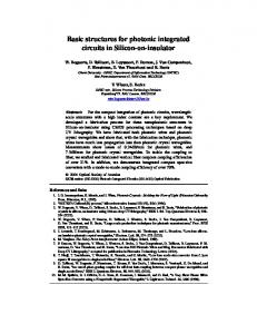 Basic structures for photonic integrated circuits in Silicon-on-insulator