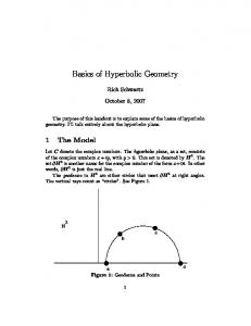 Basics of Hyperbolic Geometry