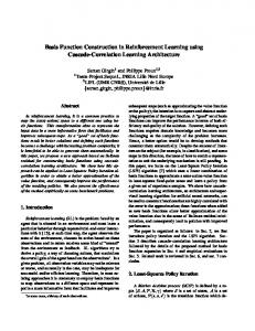 Basis Function Construction in Reinforcement Learning ... - GRAppA