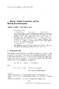 Baxter model - Semantic Scholar