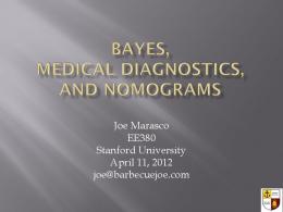 Bayes, Medical Diagnostics, and Nomograms - Stanford University