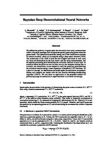 Bayesian Deep Deconvolutional Neural Networks