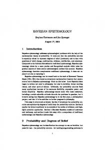 bayesian epistemology - Semantic Scholar