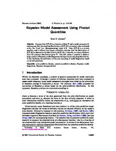 Bayesian Model Assessment Using Pivotal Quantities - Project Euclid