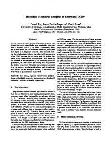 Bayesian Networks applied to Software IV&V - Semantic Scholar