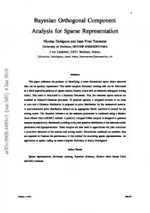 Bayesian Orthogonal Component Analysis for Sparse ... - arXiv