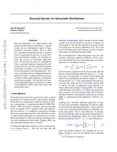 Bayesian Sparsity for Intractable Distributions - Semantic Scholar