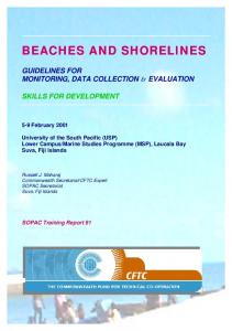 Beaches and shorelines, guidelines for monitoring ...