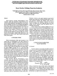 Beam Monitor Utilizing Transition Radiation