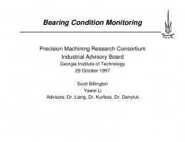 Bearing Condition Monitoring