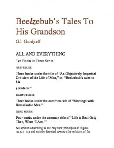 Beelzebub's Tales To His Grandson