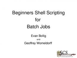 Beginners Shell Scripting