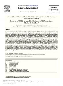 Behavior of GFRP Wrapped RC Columns of Different ...