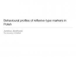 Behavioural profile