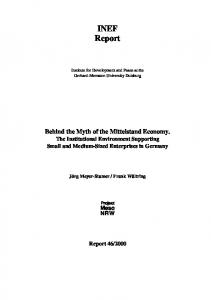 Behind the Myth of the Mittelstand Economy. The ... - CiteSeerX