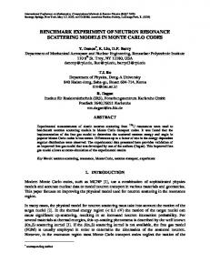 benchmark experiment of neutron resonance scattering ... - CiteSeerX