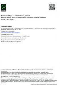 Benchmarking: An International Journal