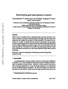 Benchmarking gate-based quantum computers