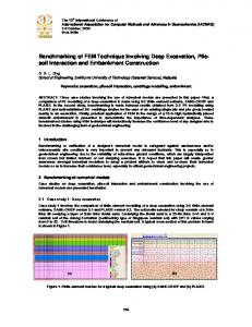 Benchmarking of FEM Technique Involving Deep Excavation, Pile- soil