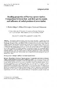 Bending properties of Norway spruce