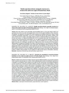 Benthic macroinvertebrate community structure in a stream of ... - SciELO