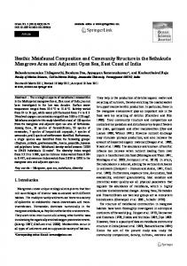 Benthic meiofaunal composition and community structure in the ...