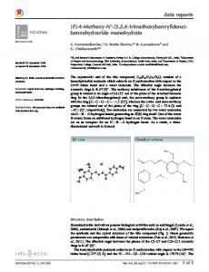 benzohydrazide monohydrate - IUCr Journals