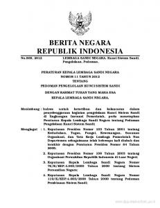 BERITA NEGARA REPUBLIK INDONESIA