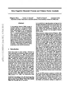 Beta-Negative Binomial Process and Poisson Factor Analysis