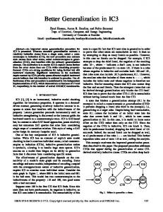 Better Generalization in IC3