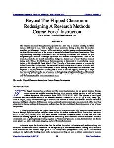 Beyond The Flipped Classroom: Redesigning A Research ... - ERIC