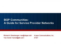 BGP Communities - Nanog