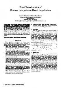 Bias Characteristics of Bilinear Interpolation Based Registration