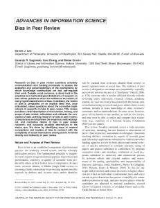 Bias in peer review - Semantic Scholar