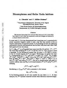 Bicomplexes and finite Toda lattices